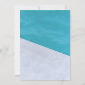 Elegant chic blue gray rustiding Wedding Invitatio Kaart (Achterkant)