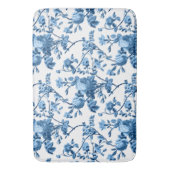 Elegant Chic  Blue Roos Floral Badmat (Voorkant Verticaal)