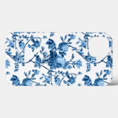 Elegant Chic Blue Roos Floral Case-Mate iPhone Case (Achterkant (horizontaal))