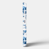 Elegant Chic Blue Roos Floral Case-Mate iPhone Case (Achterkant / Links)