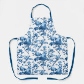 Elegant Chic  Blue Roos Floral Schort (Voorkant)