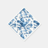 Elegant Chic  Blue Roos Floral Servet (Hoek)