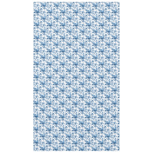Elegant Chic Blue Roos Floral Tafelkleed (Voorkant)