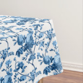 Elegant Chic Blue Roos Floral Tafelkleed (Voorbeeld)