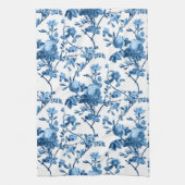 Elegant Chic  Blue Roos Floral Theedoek (Verticaal)