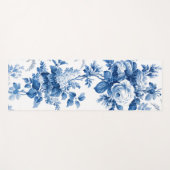 Elegant Chic Blue Rozen en Ferns Yoga Mat (Voorkant (horizontaal))