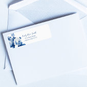 Elegant Chic Blue  Rozen Etiket