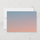 Elegant chic blue sinaasappel Wedding RSVP Kaartje (Achterkant)