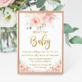 Elegant Chic Blush Pink Floral Don't Say Baby spel Poster