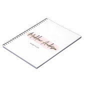 Elegant Chic Blush Pink Gold Glitter Hair stylist Notitieboek (Linkerzijde)