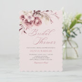 Elegant Chic Blush Roze Boho Bloemen Vrijgezellenf Kaart