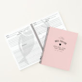 Elegant Chic Blush Vrijgezellenfeest Cadeaurecept Notitieboek (Binnen)