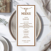 Elegant & Chic Boho Western Cowboy Bruiloft Menu