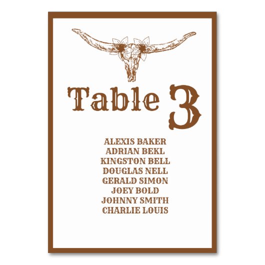 Elegant & Chic Boho Western Cowboy Naam Bruiloft Kaart (Achterkant)