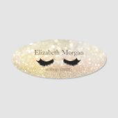 Elegant Chic Bokeh Faux Lashe Naamplaatje (Voorkant)