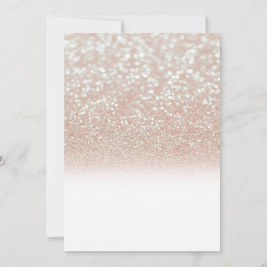 Elegant Chic Bokeh Glitter, Dress Vrijgezellenfees Kaart (Achterkant)