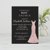 Elegant Chic Bokeh Glitter Dress Vrijgezellenfeest Kaart (Staand voorkant)