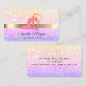 Elegant Chic Bokeh Glitter Girl Yoga Visitekaartje (Voorkant / Achterkant)