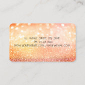 Elegant Chic Bokeh Lotus Yoga Instructor Visitekaartje (Achterkant)