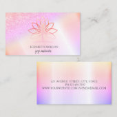 Elegant Chic Bokeh Women Silhouette Lotus Visitekaartje (Voorkant / Achterkant)