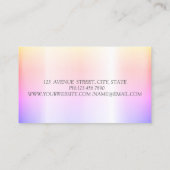 Elegant Chic Bokeh Women Silhouette Lotus Visitekaartje (Achterkant)