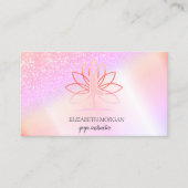 Elegant Chic Bokeh Women Silhouette Lotus Visitekaartje (Voorkant)