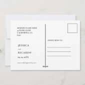 Elegant & Chic Bold Letter Bewaar de datum Briefka Feestdagenkaart (Achterkant)