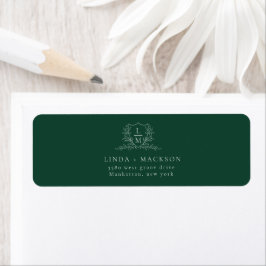 Elegant & Chic botanical crest monogram wedding La Etiket
