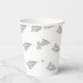 Elegant Chic Botanical Leave Line Art Cup Papieren Bekers (Rechts)