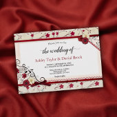 Elegant Chic Botanical  Lijst Floral Wedding Kaart