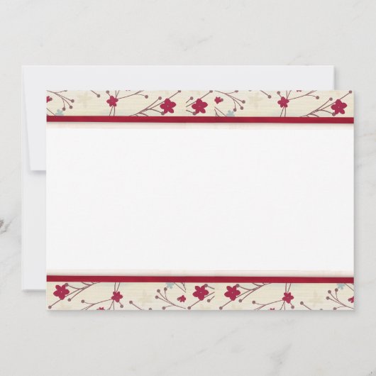 Elegant Chic Botanical  Lijst Floral Wedding Kaart (Achterkant)