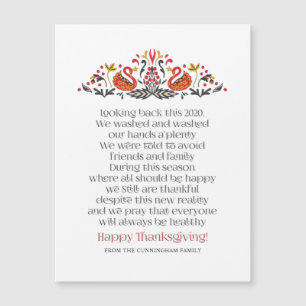 Elegant Chic Botanicals Thanksgiving Poem