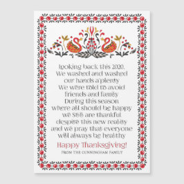 Elegant Chic Botanicals Thanksgiving Poem