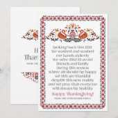 Elegant Chic Botanicals Thanksgiving Poem Feestdagenkaart (Voorkant / Achterkant)