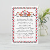 Elegant Chic Botanicals Thanksgiving Poem Feestdagenkaart (Staand voorkant)