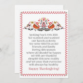 Elegant Chic Botanicals Thanksgiving Poem Feestdagenkaart (Voorkant / Achterkant)