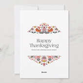 Elegant Chic Botanicals Thanksgiving Poem Feestdagenkaart (Achterkant)