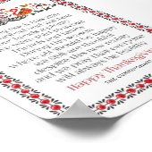 Elegant Chic Botanicals Thanksgiving Poem Poster (Hoek)