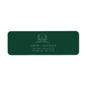 Elegant & Chic botanisch wapen monogram trouw La Etiket (Voorkant)