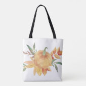 Elegant Chic Bride, pompoen Tote Bag (Achterkant)