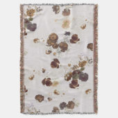 Elegant Chic Brown beige Rozen Floral Toile Deken (Voorkant Verticaal)