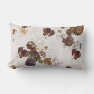 Elegant Chic Brown beige Rozen Floral Toile Kussen