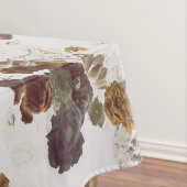 Elegant Chic Brown beige Rozen Floral Toile Tafelkleed (Voorbeeld)
