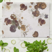 Elegant Chic Brown beige Rozen Floral Toile Theedoek (Gevouwen)