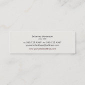 Elegant Chic Brown Linen Gold Leaf look 2 Mini Visitekaartje (Achterkant)