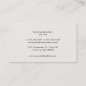 Elegant Chic Brown Linen Gold Leaf look 2 Visitekaartje (Achterkant)