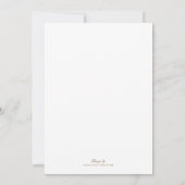 Elegant Chic Brown White Monogram Wedding Invite Kaart (Achterkant)