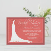 Elegant chic bruiloft jurk vrijgezellenfeest nodig kaart (Staand voorkant)