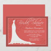 Elegant chic bruiloft jurk vrijgezellenfeest nodig kaart (Voorkant / Achterkant)