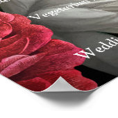 Elegant chic burgundy floral Menu Sign Poster (Hoek)